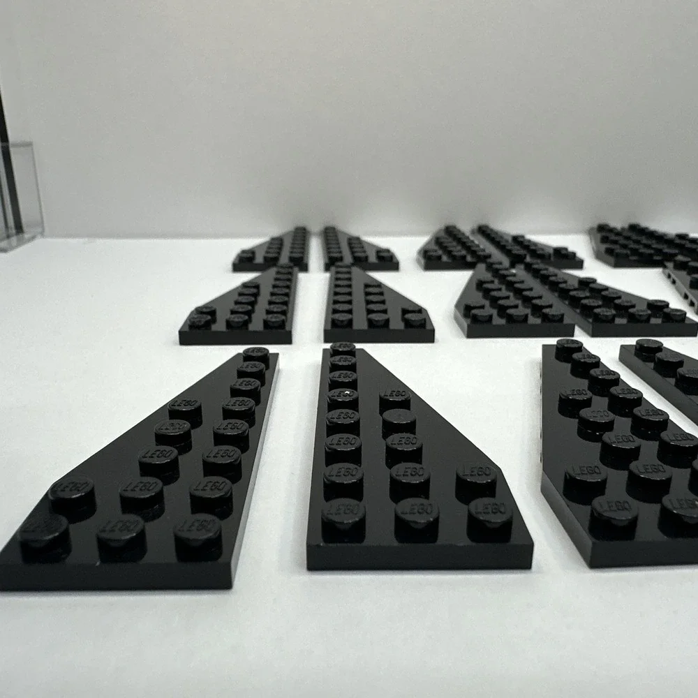 LEGO Parts - Black Wedge, Plate 8 x 3 Pentagonal Left & Right 50305‎ 50304 Lot